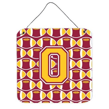 Carolines Treasures Letter O Football Maroon and Gold Wall or Door Hanging Prints CJ1081-ODS66